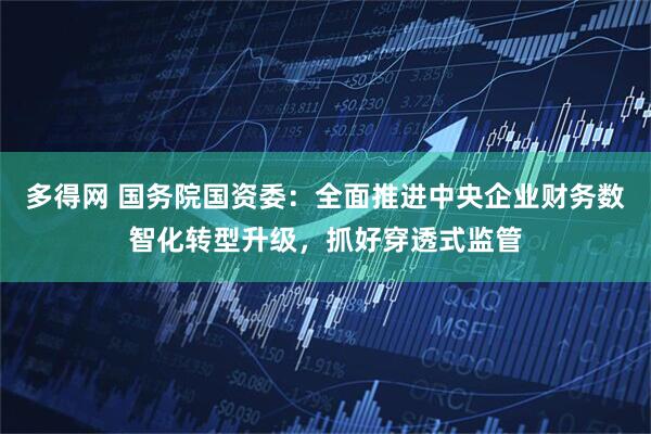 多得网 国务院国资委：全面推进中央企业财务数智化转型升级，抓好穿透式监管